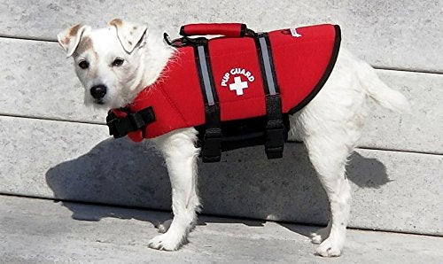 [Australia] - Travelin K9 Premium Red Neoprene Dog Life Jacket, Reflective, Bouyant (Small 20-24" Chest) 