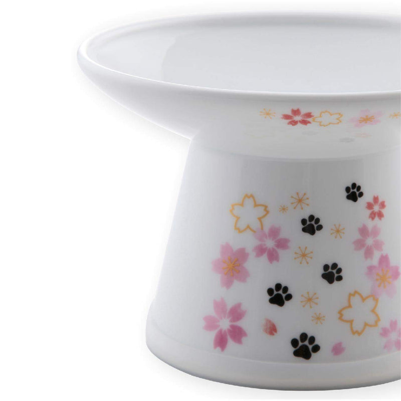 NECO ICHI Necoichi Extra Wide Raised Cat Food Bowl 2021 Sakura Limited Edition - PawsPlanet Australia