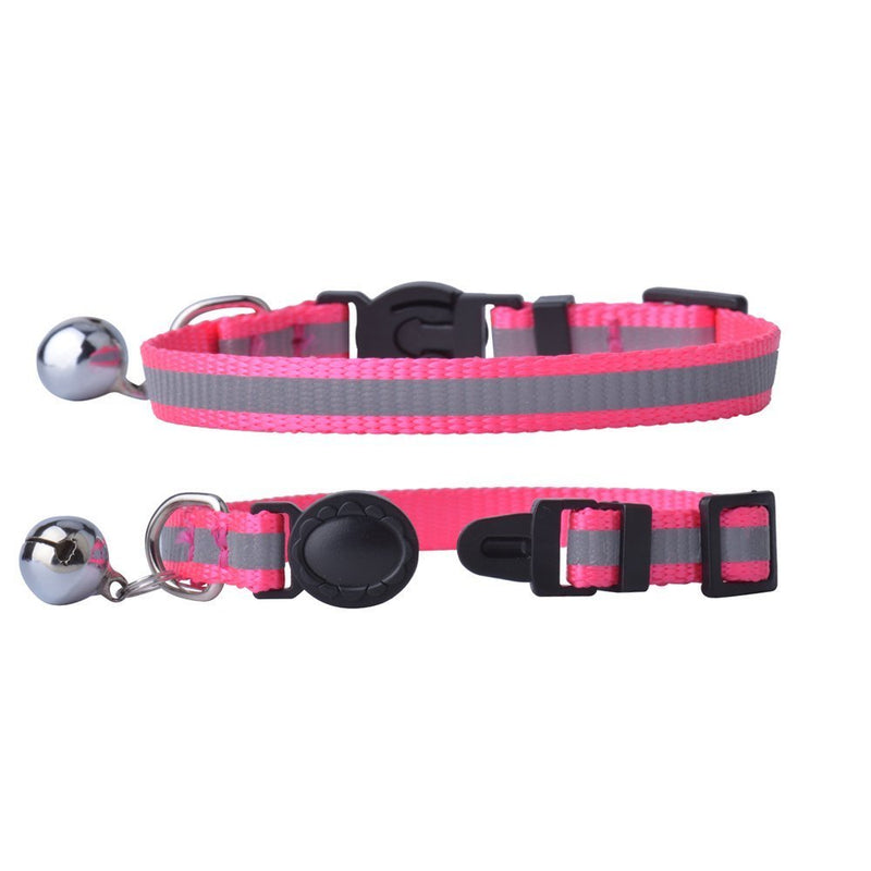 BINGPET 6PCS Reflective Adjustable Cat Collars Safety Quick Release with Bell - PawsPlanet Australia