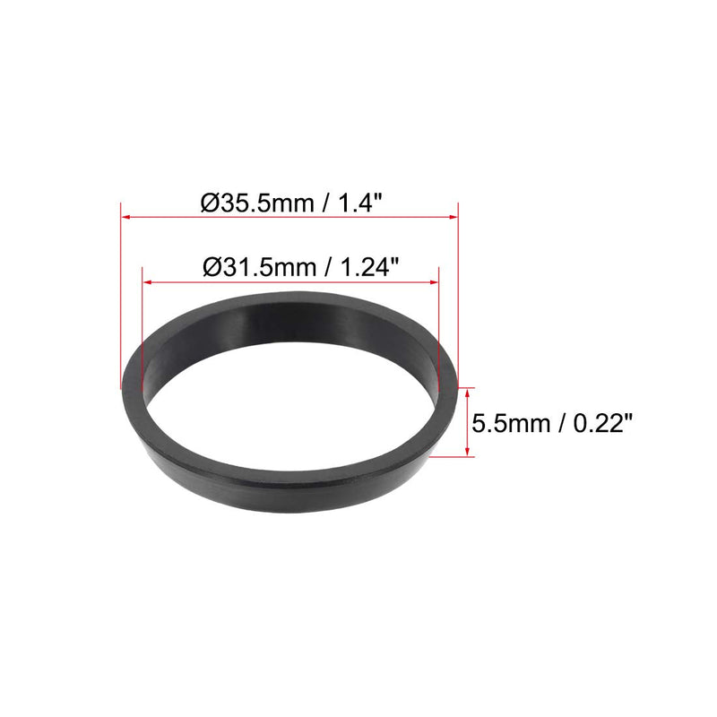 [Australia] - uxcell Kitchen Bathroom Rubber Hose Washers Strainer Washer Drain Gasket 35.5mm OD Black 2Pcs 