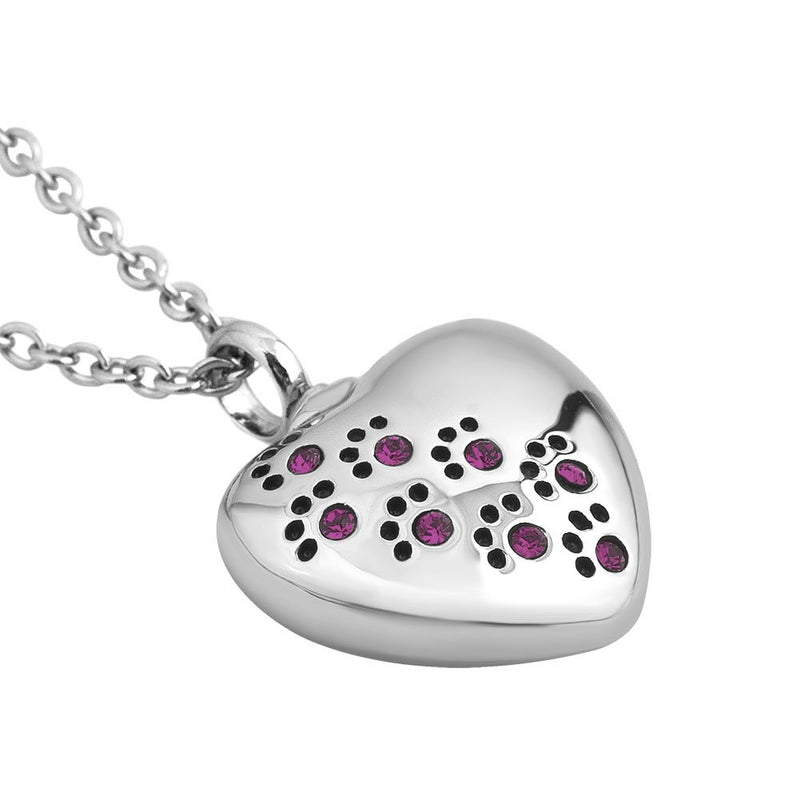 SexyMandala Urn Necklace for Ashes Pet Dog Cat Paw Print Cremation Keepsake Memorial Pendant Feb - PawsPlanet Australia