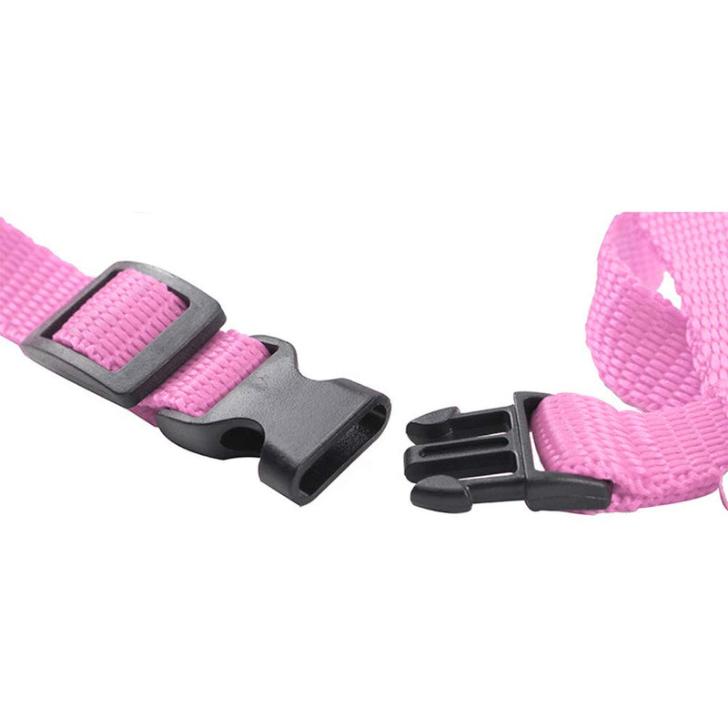 Cat Set of Harness Nylon Lead 125cm (Pink) - Soft Adjustable - Best for Kitten Walking pink - PawsPlanet Australia