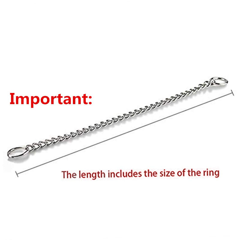 JWPC Stainless Steel P Chock Metal Chain Training Dog Pet Collars Necklace Walking Training Pet Supplies for Small Medium Large Dogs,50cm 3.0mm*50cm - PawsPlanet Australia