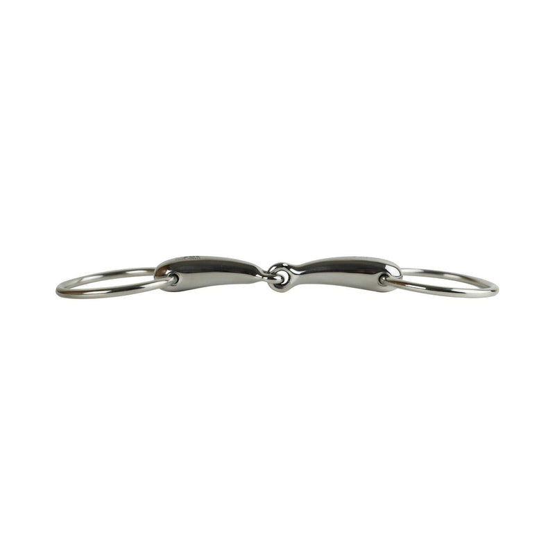 AK Loose Ring Single Jointed Snaffle Hollow Horse Riding Bit AKRS-2636 (4.75'', Silver) 4.75'' - PawsPlanet Australia