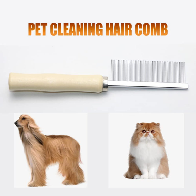 Wooden Handle Grooming Comb for Dogs Cats Pet - PawsPlanet Australia