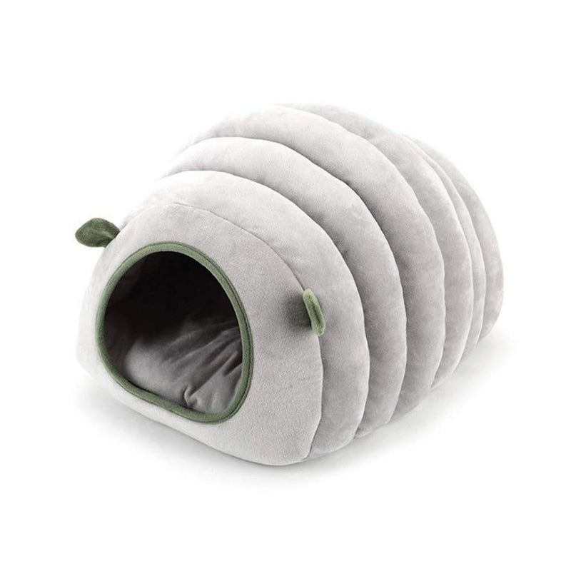 [Australia] - Yu-Xiang Hamster Caterpillar Nest Chinchillas Warmth Supplies Cage Hammock Pet Sleeping Bag House Bed Small Pets Cotton Bird Nest Rat Habitat Nest Mat for Squirrel Hedgehog XS Grey 