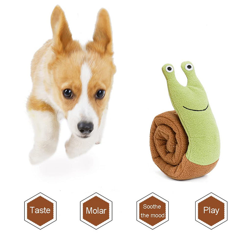 Dog Toys for Boredom, Squeaky Dog Toys Snail Interactive Dog Chew Toys for Small Medium Dogs, Plush Dog Toys for Relieving Stress, Foraging Instinct Training - PawsPlanet Australia