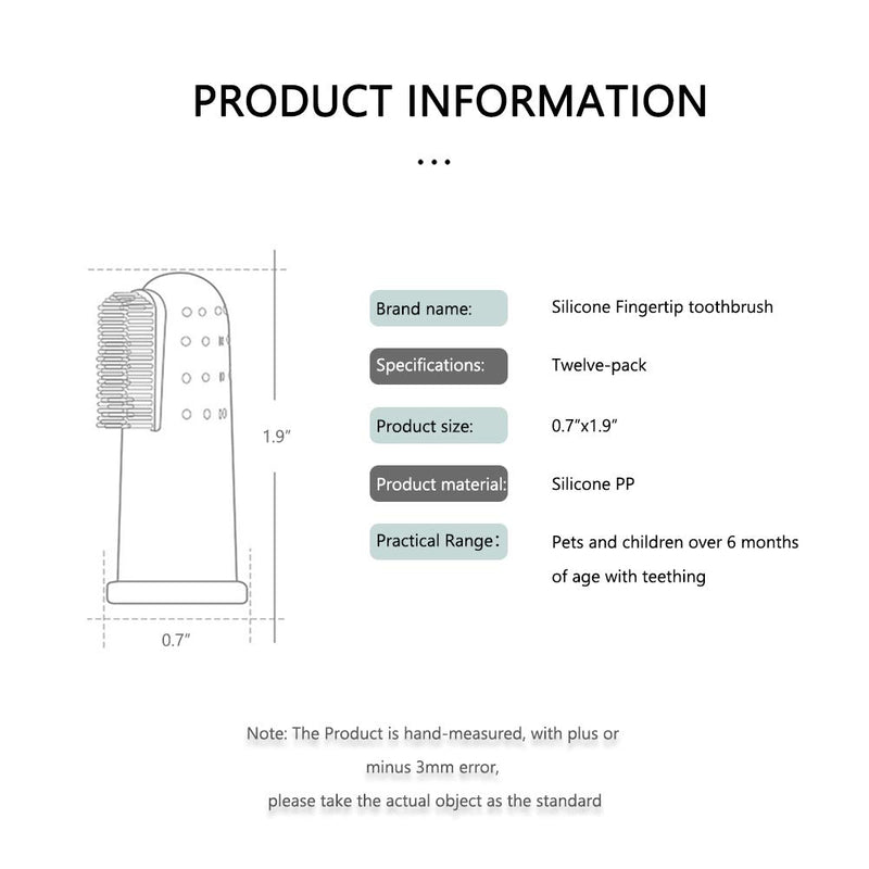 mihealpet Natural Silicone Pet Finger Toothbrush, Soft Cat and Dog Dental Care Cleaning Products, Pet Anti-Bite Cleaning Toys Pet Handle Toothbrushes - PawsPlanet Australia