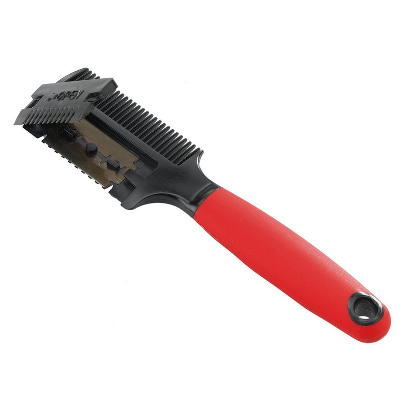 Ferplast double comb with razor blade for dogs GRO 5991, thinning comb, 18.3 x 4.5 x 1.8 cm - PawsPlanet Australia