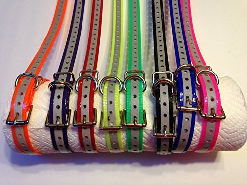 [Australia] - Sparky Pet Co - Reflective Yellow 1" Roller Buckle High Flex Dog Collar - Compatible with E Collar Systems 
