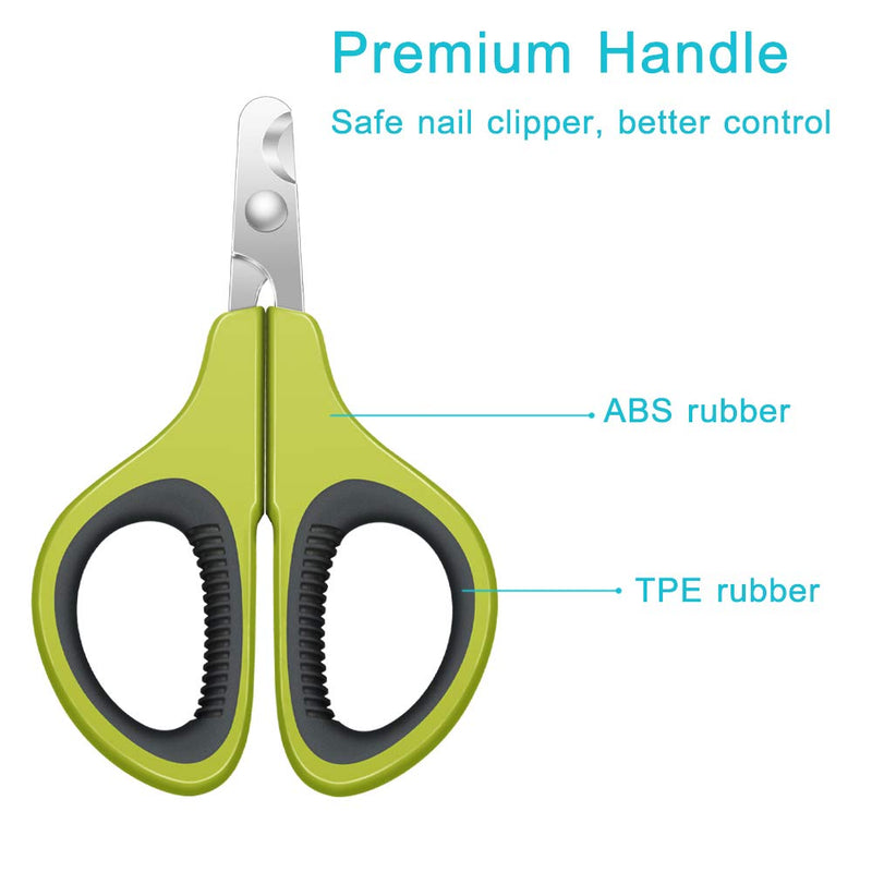 Alinana Pet Nail Clippers Cat Scissors, Non-Slip Handle, Professional Pet Nail Clippers and Claw Trimmer for Cat Kitten Hamster Small Dogs Animals, Nail Clippers for Cats, Flat Blade - PawsPlanet Australia
