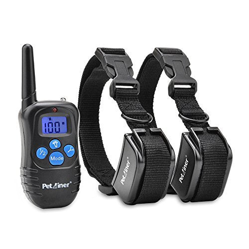 [Australia] - Petrainer PET998DRB2 Dog Training Collar with Remote for 2 Dogs, Rechargeable Waterproof Dog Shock Collar with Beep, Vibration and Shock Electronic Dog Collar, 1000 ft Range 