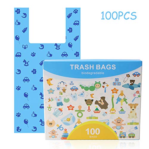 [Australia] - Green Standard Products 100% Biodegradable Multi-Purpose Bags with Handles (Diapers, Dog Poop etc.), 100 Count 