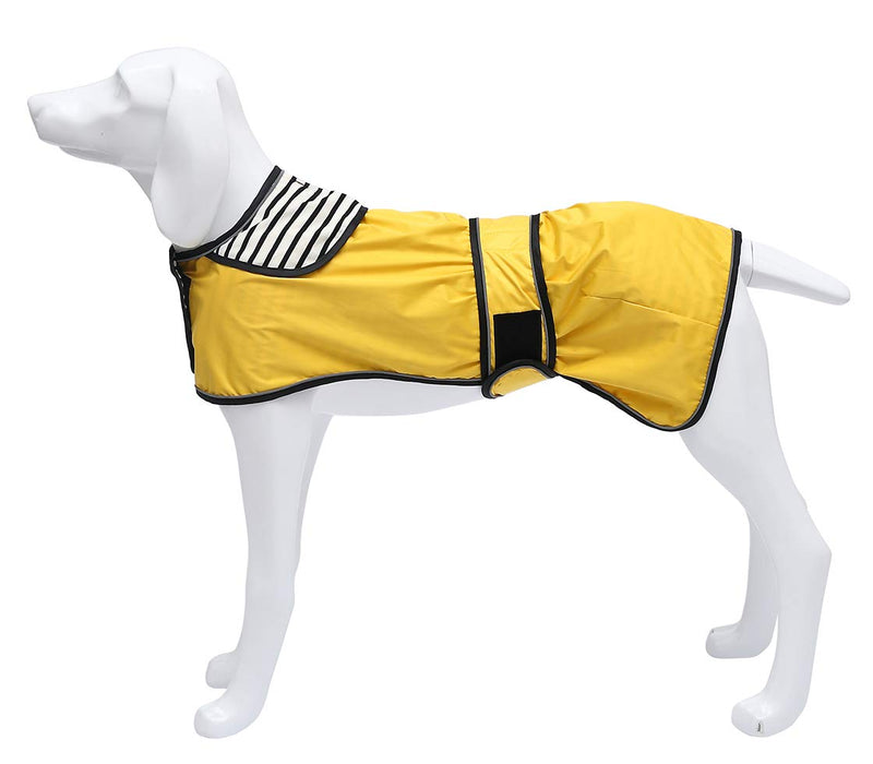 Morezi Dog Raincoat with Reflective Bar, Rain/Water Resistant, Adjustable Vest - Stylish Dog Raincoats for Greyhounds, Lurchers and Whippets - Yellow - Small Small (Length: 51CM) - PawsPlanet Australia