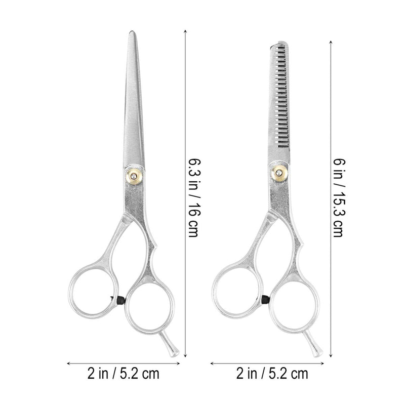Balacoo Pet Clipper Durable Portable Stainless Steel Salon Barber Hair Cutting Straight Thinning Scissors Hairdressing Set - PawsPlanet Australia