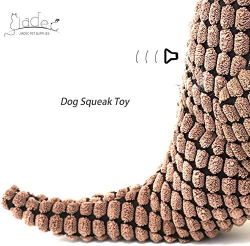 JIADEC Dog Plush Toy, Durable Squeaky Interactive Toys for Dogs, Dog Stuffed Toys with Squeaker, Dinosaur Plush Dog Toy for Small Medium Large Breed(Brown)-J01B Brown - PawsPlanet Australia