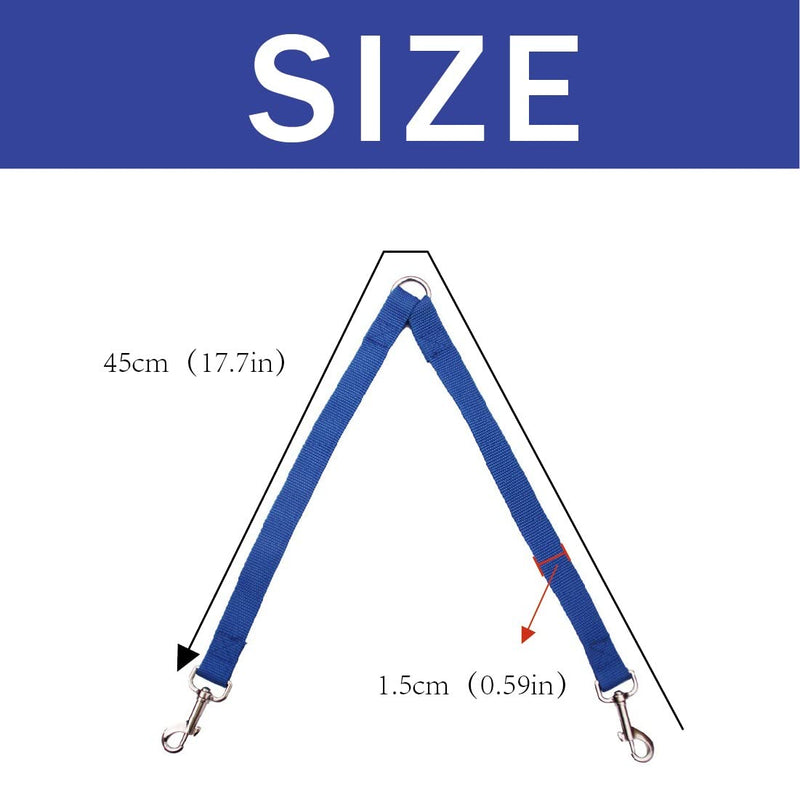 Double dog leash, dog leash for two dogs, double leash, no tangles, suitable for small dogs, for 2 dogs for walking, training and jogging, blue - PawsPlanet Australia