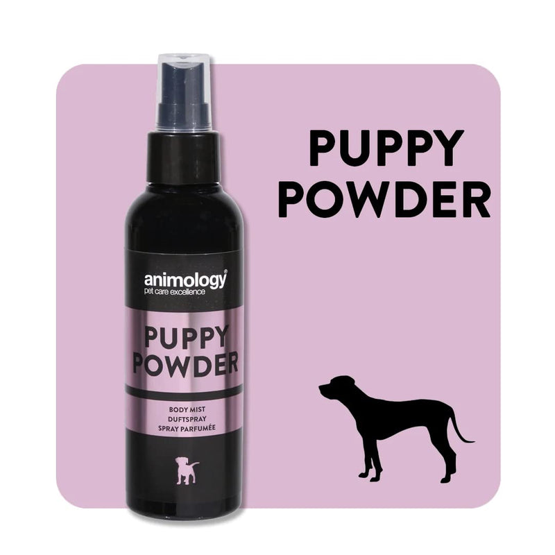 ANIMOLOGY Puppy Powder Fragrance - Perfume Spray for Dogs - A Fragrance Mist with a Long-lasting Baby Powder Scent - Mild Formulations - Vegan Friendly - 150 ml 150ml (Pack of 1) - PawsPlanet Australia