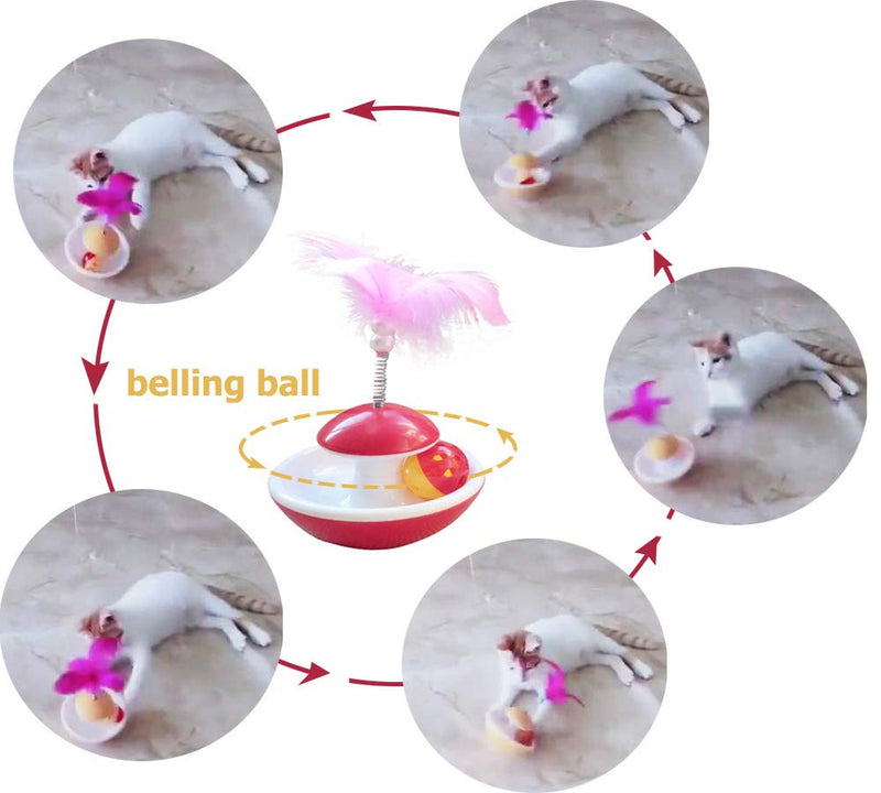 Briller Cat Tumbler Interactive Cat Toys PetSafe Indoor Tumbler Cat favourite Ball Toys for Cats of All Ages with Yellow Color - PawsPlanet Australia