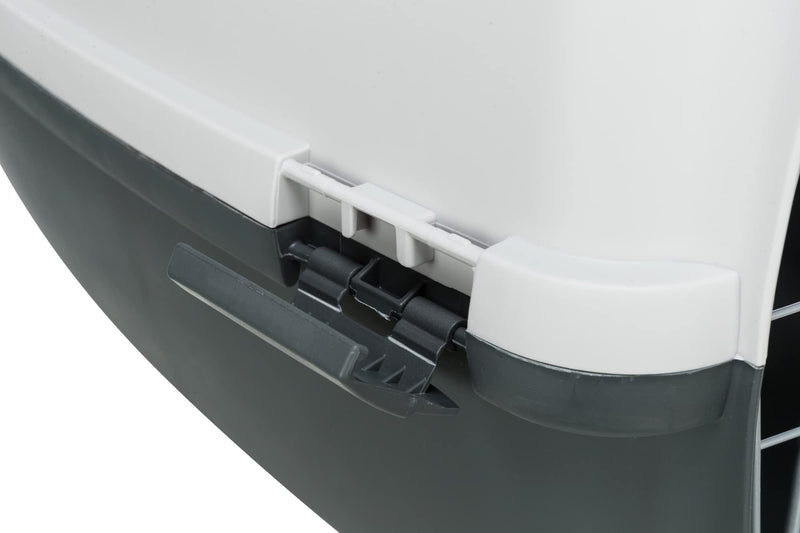 Trixie Capri III Open Top Transport Box, 40 × 38 × 61 cm, 2.5 Kg, Light Grey/ Grey - PawsPlanet Australia