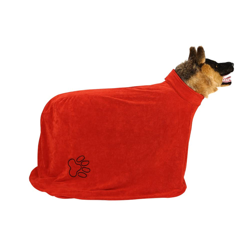 UOMIO Dog Dry Bag, Dog Bathrobe for Swimming or Rain Hiking, Super Absorbent S Red - PawsPlanet Australia