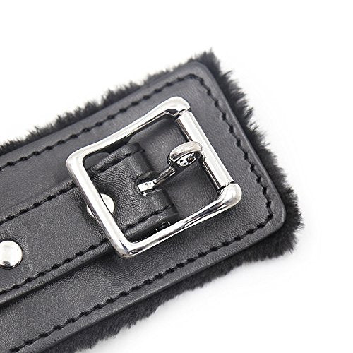 [Australia] - Yeoubi 6 Pieces Leather Choker Punk Choker Adjustable PU Leather Collar Set Black 