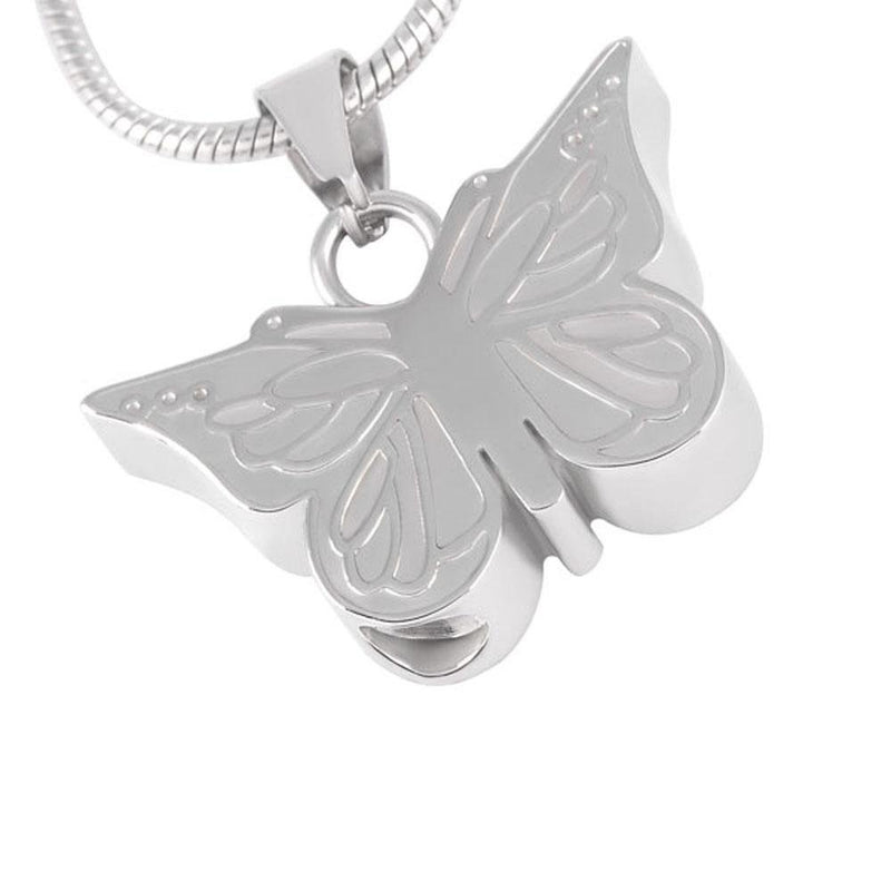 Cherished Urns Silver Butterfly Memorial Ash Keepsake Cremation Pendant - PawsPlanet Australia