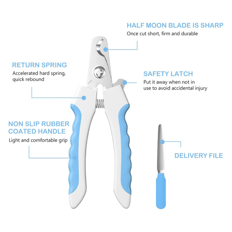 QEEROYO Pet Nail Clippers and Nail File, Pet Nail Clippers, Dog Claw Scissors, Dog Claw Clippers, Dog Nail Clippers, Professional Pet Trimmer, Pet Claw Scissors for Dogs - PawsPlanet Australia
