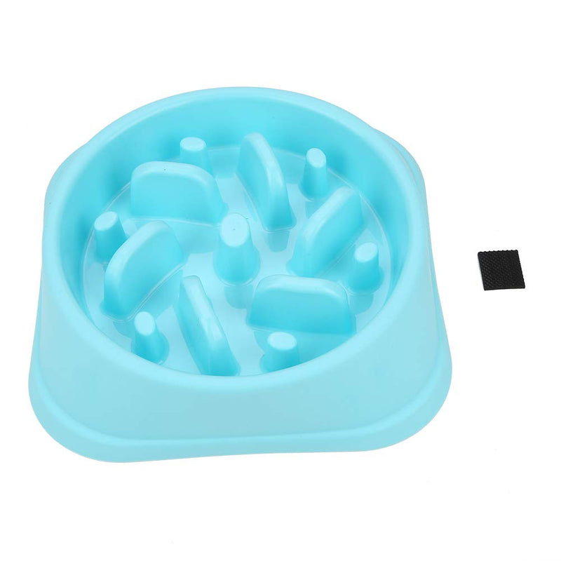 [Australia] - Fdit Slow Dog Food Bowl Dish Anti Choking Slow Eating Water Food Feeder Container Eating Plate(Blue) Blue 