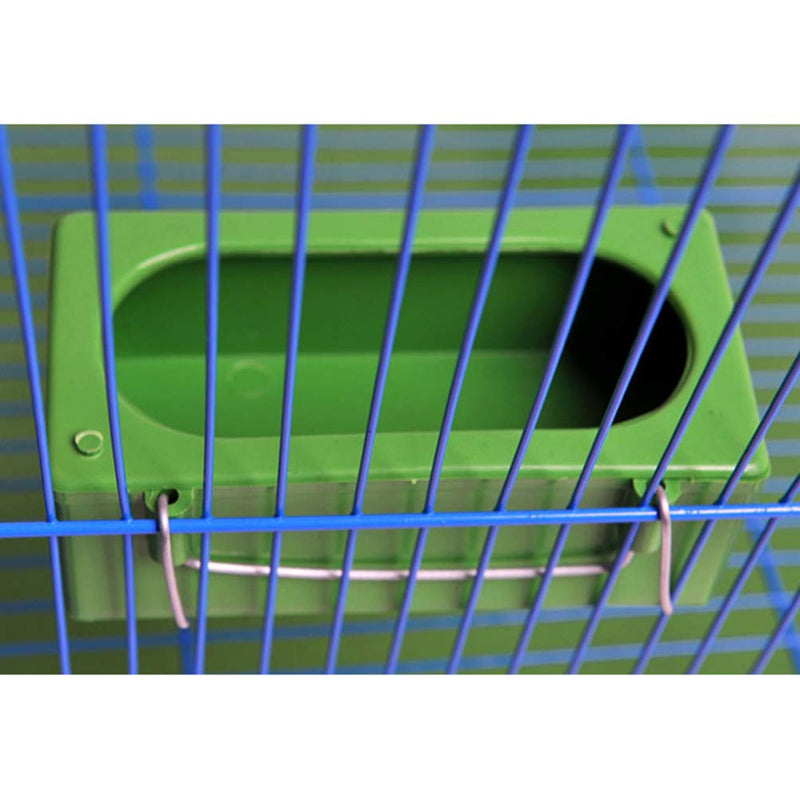 [Australia] - Yardwe 10PCS Bird Parrot Feeding Cups Dish Plastic Hanging Bird Feeder Food Water Bowl for Parrot Pigeon Lovebirds Chicken (Middle) Green, M 