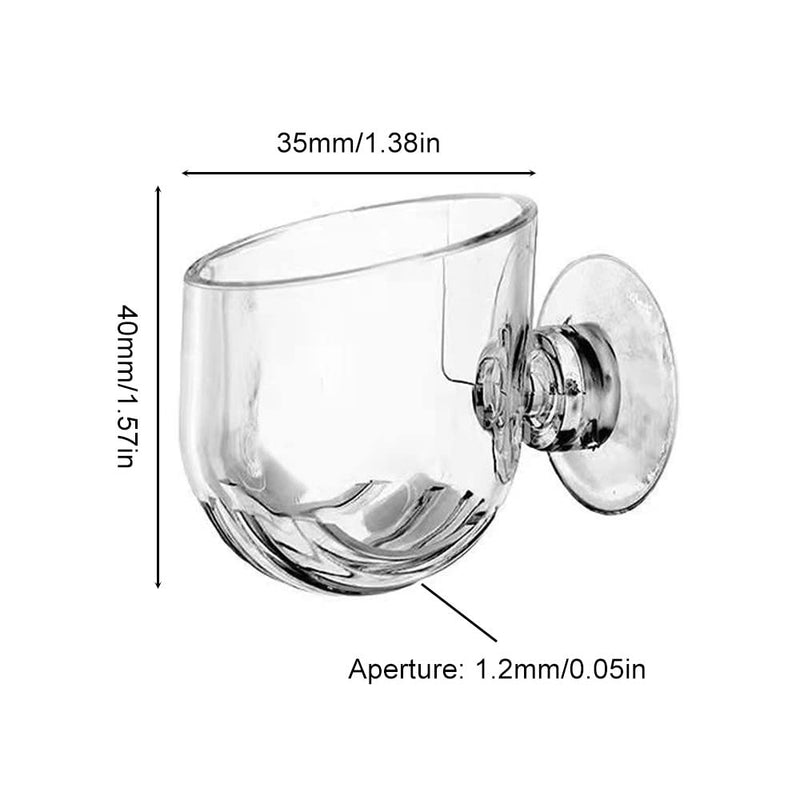 DONGKER 2PCS Aquarium Glass Cup Pot, Aquarium Plant Holder Acrylic Fish Tank Plants Pot with Suction Cup for Aquarium Vegetation Decor - PawsPlanet Australia