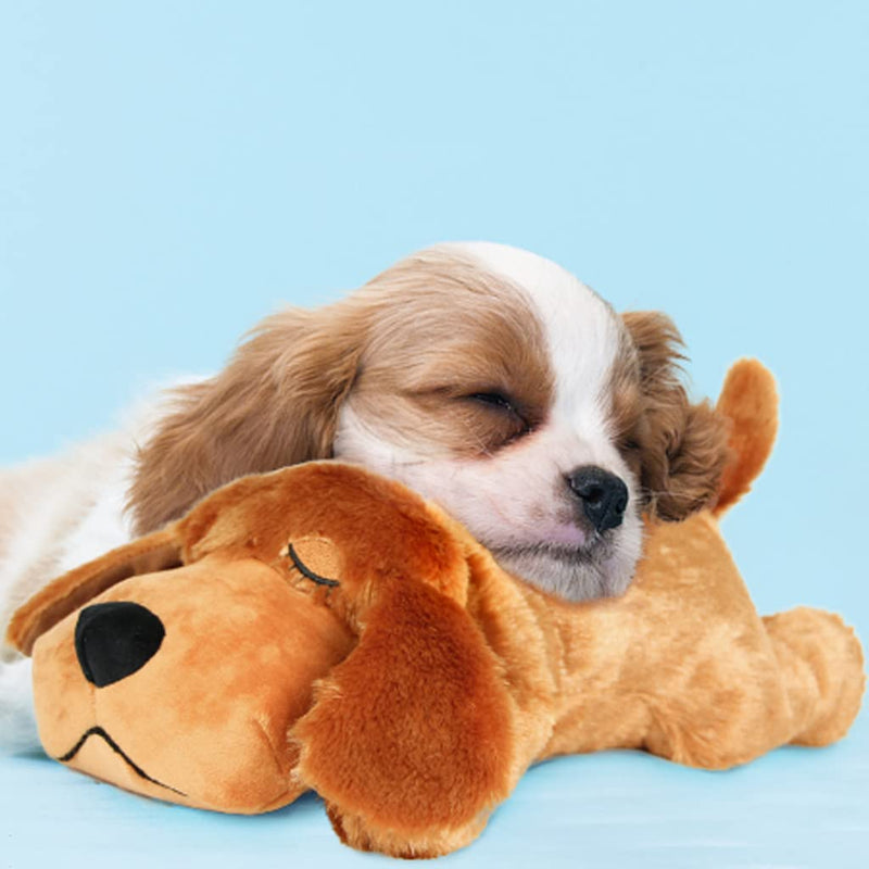 IFOYO Puppy Heartbeat Stuffed Toy,Puppy Calming Create Training Sleep Aid Behavioral Pet Anxiety Relief and Calming Aid Brown - PawsPlanet Australia