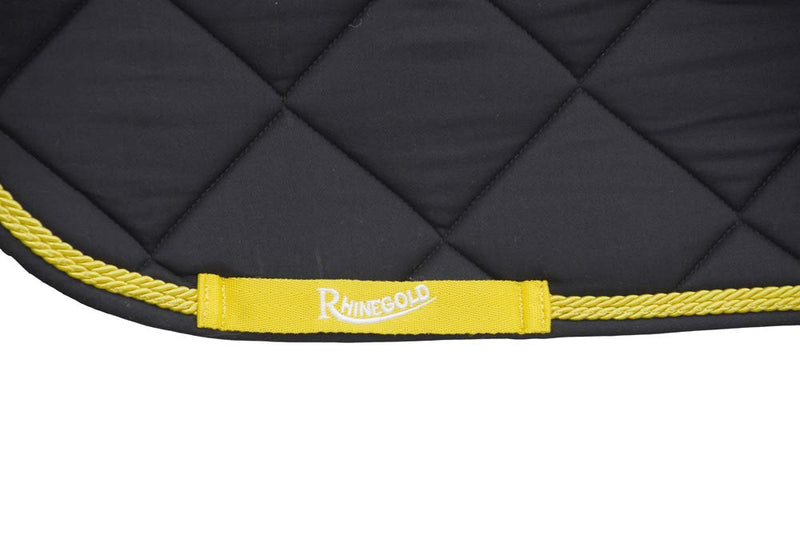 Rhinegold Carnival Ventilated Saddle Pad Black Cob - PawsPlanet Australia