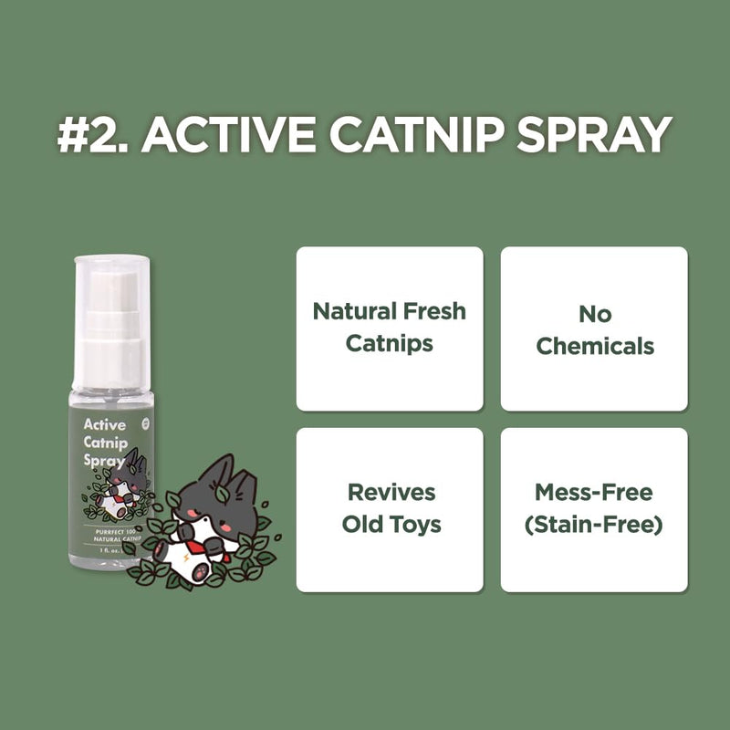 JAYU PET Cat Holic Ball and Spray - Handmade Kicker Ball Silvervine Inside (2.7 inch) & High Potency Essential Catnip Spray (1fl oz) for Indoor Cats and Kittens, Relieves Stress, Calming, Exercise - PawsPlanet Australia