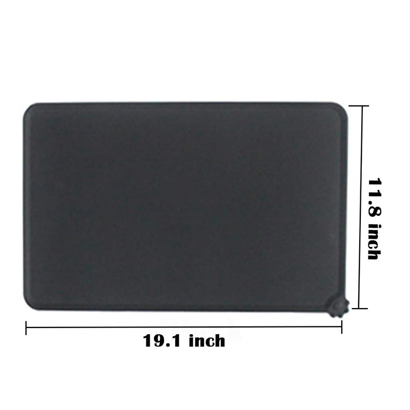Love Dream Cat Dog Bowl Mat Silicone Pet Feeding Mat, BPA-Free, Easy Clean, Cat Dog Feeding Mat Waterproof Washable Black - PawsPlanet Australia