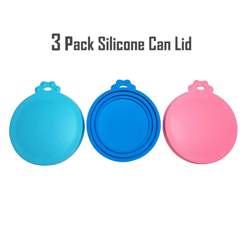 [Australia] - DYBEN Pet Can Covers/Universal BPA Free & Dishwasher Safe/Silicone Pet Food Can Lid Covers 3 pack 