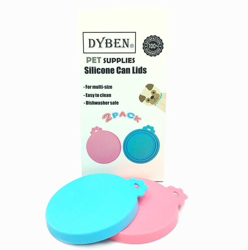 DYBEN Pet Can Covers/Universal BPA Free & Dishwasher Safe/Silicone Pet Food Can Lid Covers 2 pack - PawsPlanet Australia