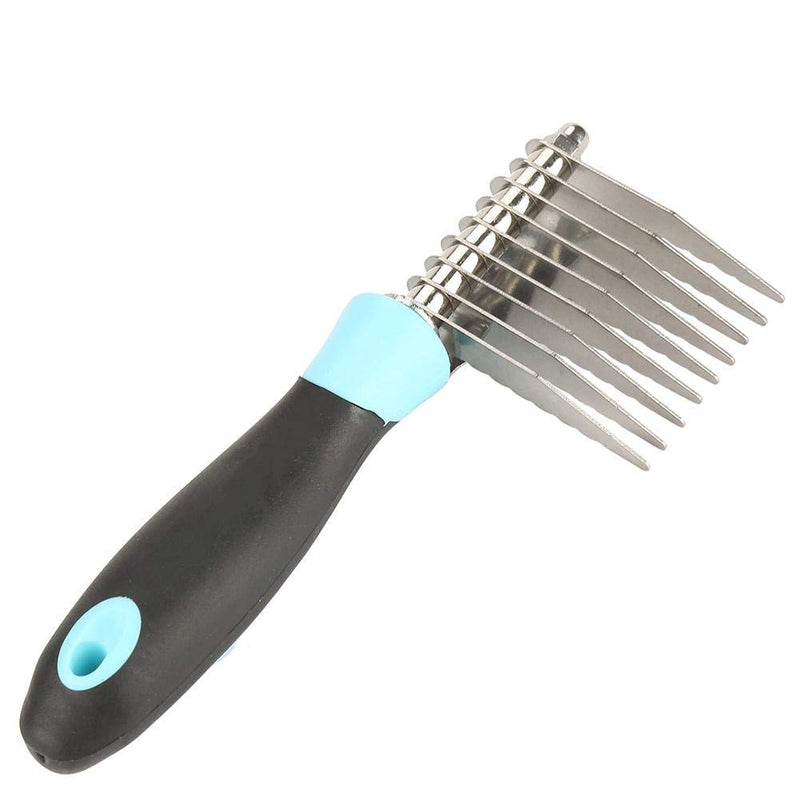 Pet Grooming Massage Comb, Dog Rake Deshedding Dematting Brush Comb,Undercoat Rake for Dogs Brush for Shedding Long Hair (B) B - PawsPlanet Australia