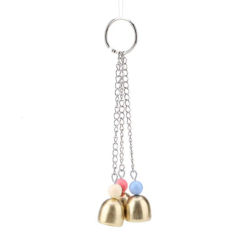 TOPINCN Bird Swing Toy Colorful Wooden & Metal Bells Parrot Cage Hanging Swing Toys Decoration Pet Supplies 6Pcs/Set - PawsPlanet Australia