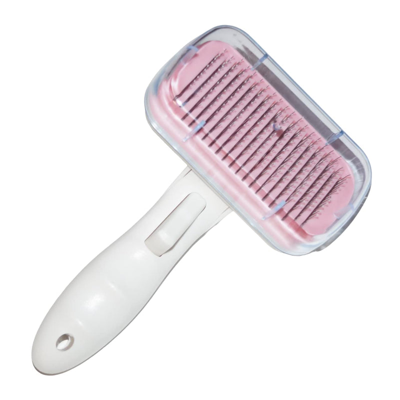 Dog brush, animal hair brush, dog comb, cat brush, undercoat brush, 10 cm pink - PawsPlanet Australia