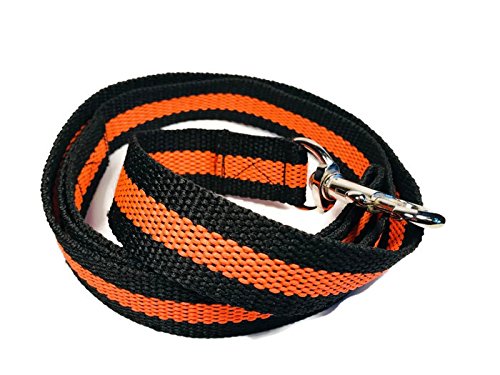 Smarty Pawnts Premium Cotton Dog Leashes, Orange and Black (Medium) Medium - PawsPlanet Australia