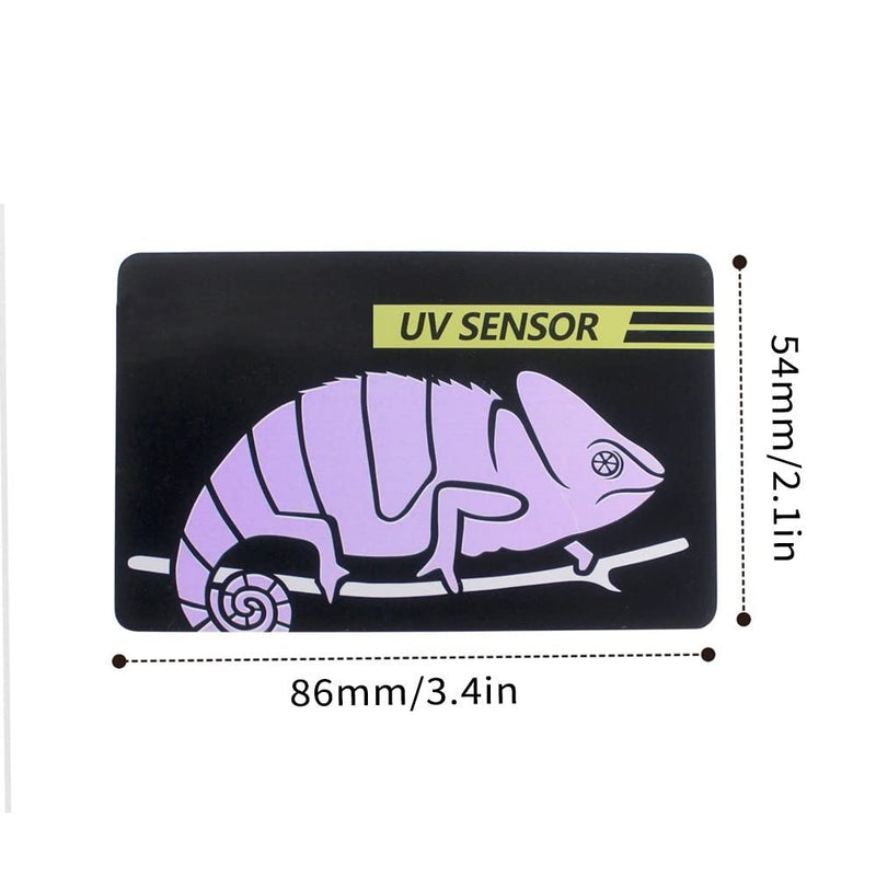 DONGKER 2PCS UVB Tester Card,Reptile UV Tester 500 Times Reusable for UVB Reptile Bulb Light Lamp - PawsPlanet Australia