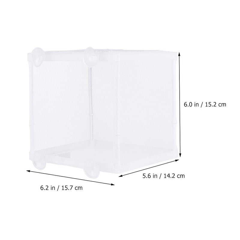 POPETPOP Aquarium Breeder Box - Fish Breeding Box Nylon Mesh Fish Fry Hatchery Breeder Box Floating Isolation Separation Net 2pack 15.7X14.2CM - PawsPlanet Australia