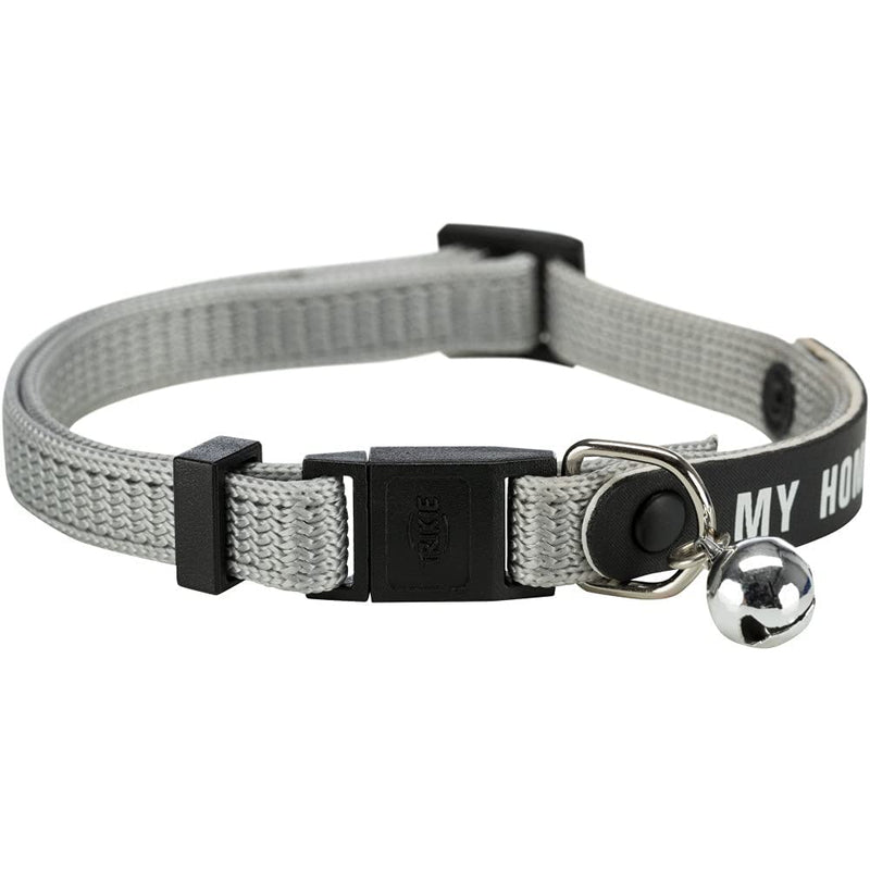Trixie cat collar with address tab, nylon, assorted colors, neck circumference 20 - 28 cm - PawsPlanet Australia