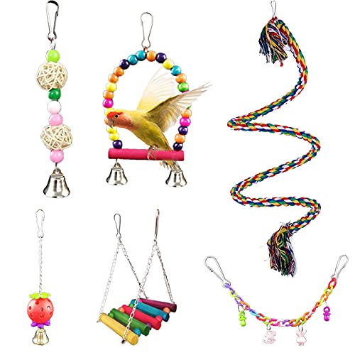 11 Pack Bird Toys Parrot Chewing Toys, Parrots Cage Toys, Parakeet Parrot Swing Chewing Hanging Toys Bird Cage Toys for Small Parrots, Macaws, Parakeets, Conures, Cockatiel, Budgie and Love Birds - PawsPlanet Australia