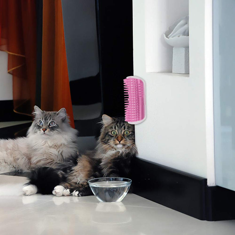 Cat Self Groomer, Wall Brush Pet Massage Toy for Long & Short Hair Cats (2pcs) - PawsPlanet Australia