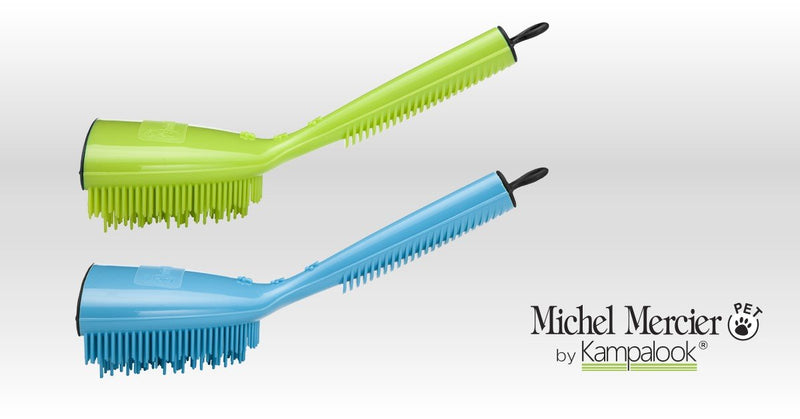 Michel Mercier Detangling Brush for Pet - Pet Brush for Grooming and Deshedding Dogs and Cats - Free Tick Remover Tool Included (Normal Coat) Normal Coat - PawsPlanet Australia