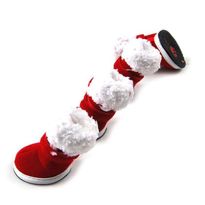 [Australia] - SMALLLEE_LUCKY_STORE Girls Boys Christmas Winter Warm Walking Snow Boots Puppy Shoes X-Large 