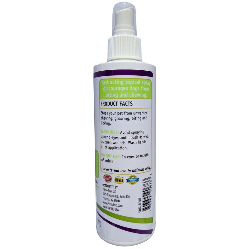 [Australia] - Primo Pup Bitter Spray Taste Deterrent for Dogs Vet Health | Stops Damaging Chewing, Biting and Licking | 8 fl oz 