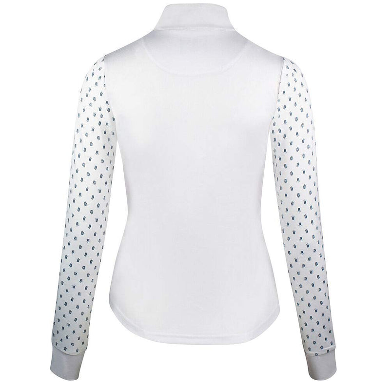 Horze Paige Women's Long Sleeve Show Shirt White US 12 (EU 42) - PawsPlanet Australia